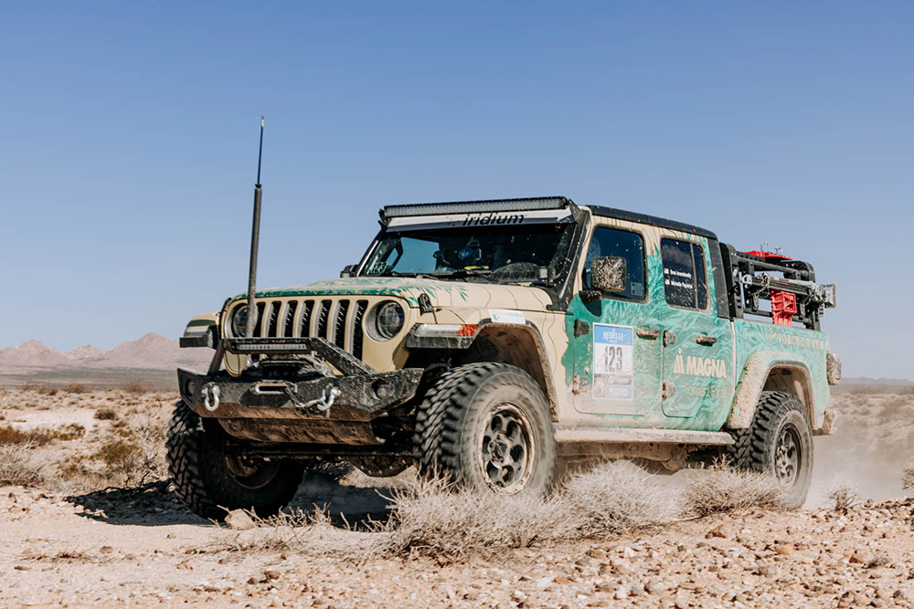 Rebelle Rally vehicle in the Nevada desert