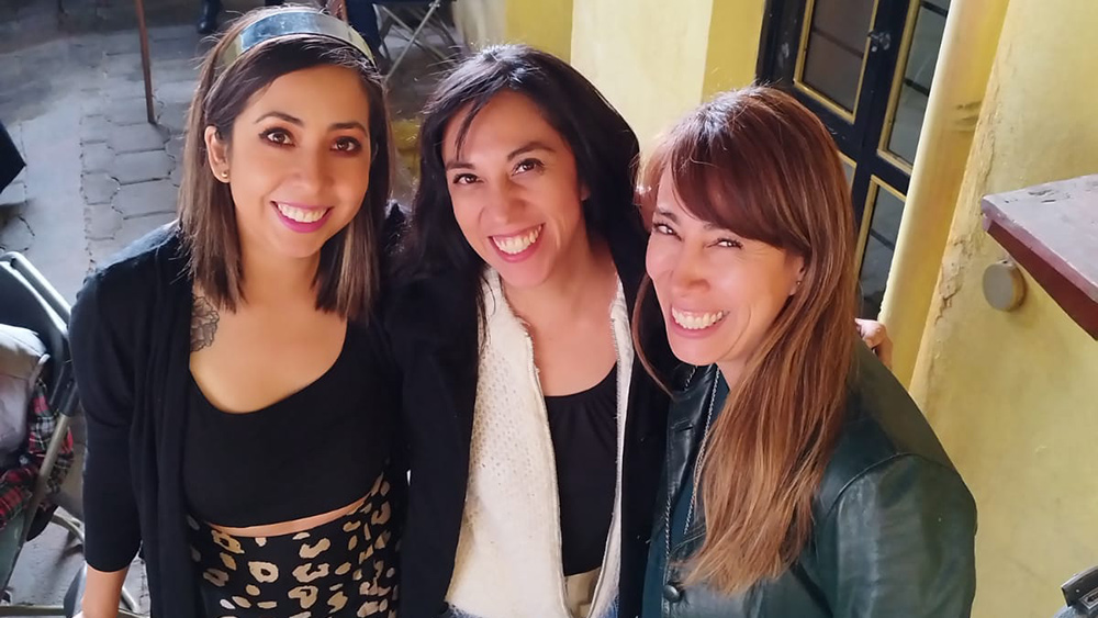 Miriam Montiel Martinez smiling with friends